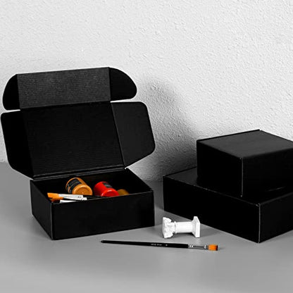 7x5x2 inch Black Shipping Boxes for Small Business- Set of 25 - color: Black, size: 7x5x2