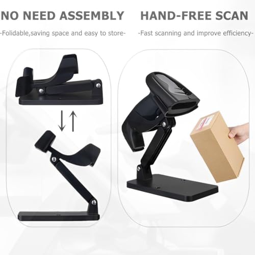 Universal Scanner Holder,Adjustable Barcode Scanner Stand,No Assembly Barcode Reader Bracket Compatible with 1900 1950 DS3678 DS2278 LS2208 Most Barcode Scanner