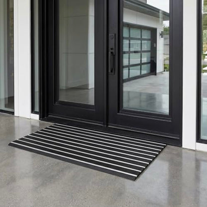 Ecomills Alumat Aluminum Doormat, 22.8" x 35.8", Black - size: 1'11" x 2'11" (Rectangular)
