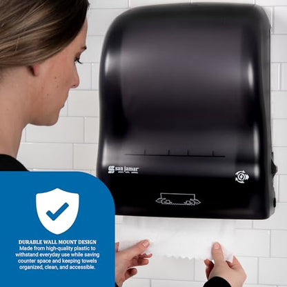 SJMT7400TBK - San Jamar Simplicity Mechanical Roll Towel Dispenser - color: Black Pearl