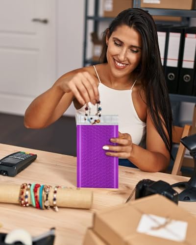 GSSUSA Purple Bubble Mailers 6x10 500 Pack, Self Seal Padded Envelopes - color: Purple, size: 6x10 500PC