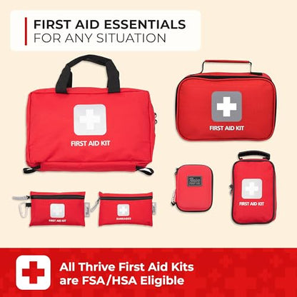 Thrive First Aid Kit Multipack, 291 Pieces, Hospital Grade - style: 2 Pack - 291 Piece - Red
