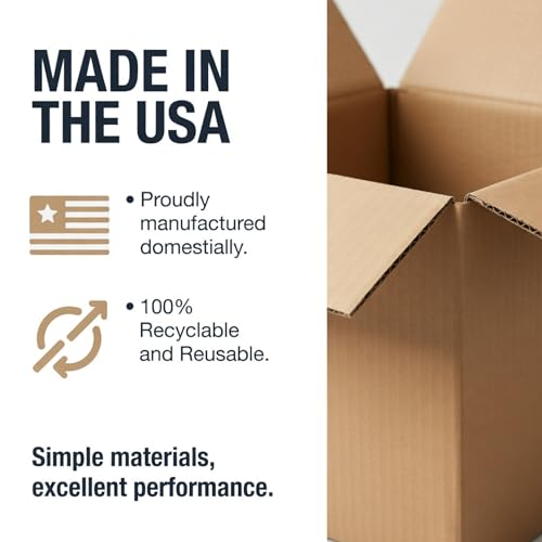 8x6x4 Inches (25-Pack) Small Flat Shipping Boxes | Corrugated Cardboard Single-Wall Kraft Boxes for Moving, Packing and Storage of Smaller & Flat Items - size: 8x6x4
