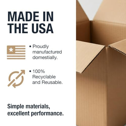 8x6x4 Inches (25-Pack) Small Flat Shipping Boxes | Corrugated Cardboard Single-Wall Kraft Boxes for Moving, Packing and Storage of Smaller & Flat Items - size: 8x6x4