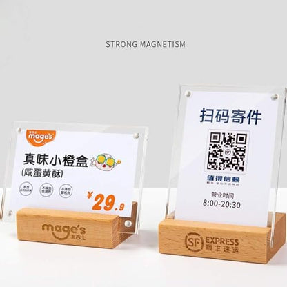 2 Pack Acrylic Label Holder(90*60mm/3.54x2.36 inches)