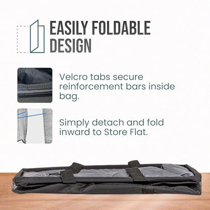 Extra Large Utility Tote Bag - Oversized Collapsible Beach Bag - Black - color: Black
