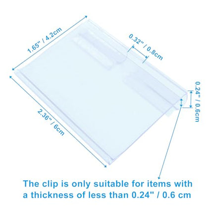 Basket Labels Clip On, 30pcs, Plastic Wire Shelf Holder