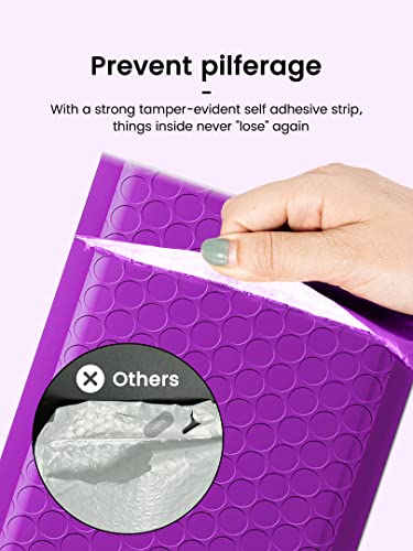 GSSSUSA Purple Bubble Mailers 4x8 Inch 50 Pack Small Padded Envelopes - color: Purple, size: 4x8 50PC