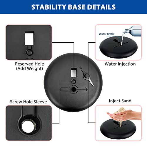 8.5x11 Sign Holder Stand - Adjustable Floor Standing Sign Stand - color: Black, size: 8.5"x11"-1Pack