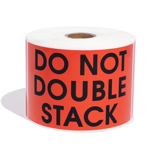 Aegis Adhesives - 3" X 5" Do Not Double Stack Labels (1 Roll, 500/Roll) - color: Red (Do Not Double Stack)