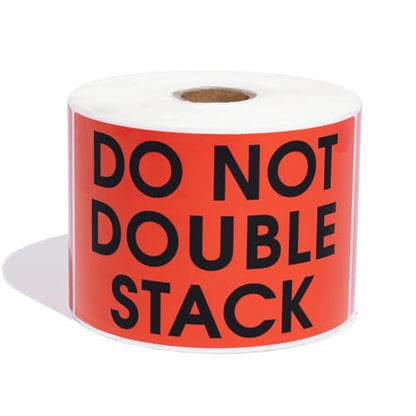 Aegis Adhesives - 3" X 5" Do Not Double Stack Labels (1 Roll, 500/Roll) - color: Red (Do Not Double Stack)