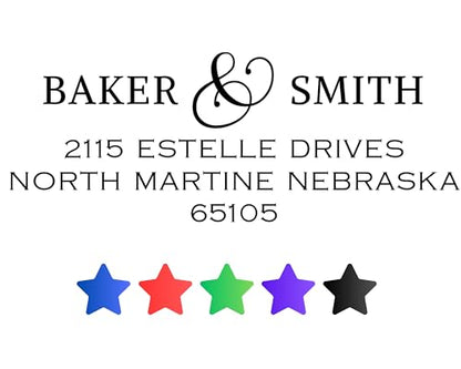 Custom Return Address Stamp Personalized Mailing Label Self Inking Housewarming Gift Idea Name Envelope Branding Tool Wedding Stationery