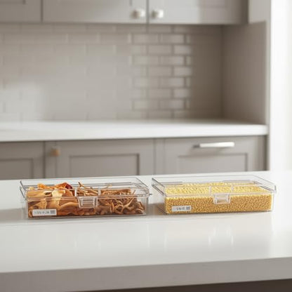 Goodma 8 Pieces Rectangular Clear Plastic Organizer Box, 135 x 80 x 30 mm - size: 135 x 80 x 30 mm