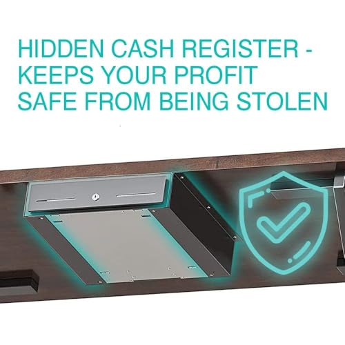 Cash Drawer Under Counter Mount Brackets 1.8 x 13.3 x 3.8 Inches - Black - color: Black, size: 13 Inches (1 Pack)