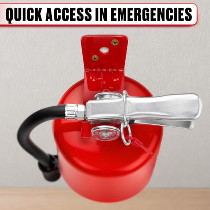 Fire Extinguisher Mount Bracket 4 Pack, Heavy Duty Steel Wall Hooks - size: 2,5 * 2 * 1,8 in