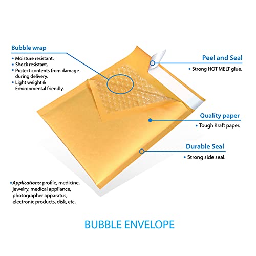 100#3 8.5x14.5 Kraft Paper Bubble Padded Envelopes Mailers Case 8.5"x14.5
