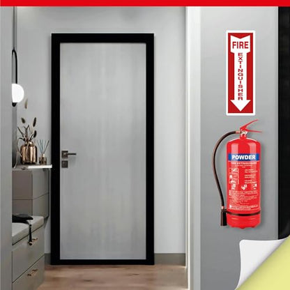 OLANZU 50 Pack Fire Extinguisher Sign Stickers for Wall, 4x12" - size: Pack of 50