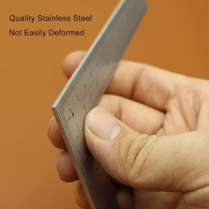 Stainless Steel L Shaped Ruler,2 inch by 4 inch(5 * 10cm),4 inch by 6 inch(10 * 15cm),Square Framing Measuring Tool for Engineer Carpenter,2 Pieces(Sliver)