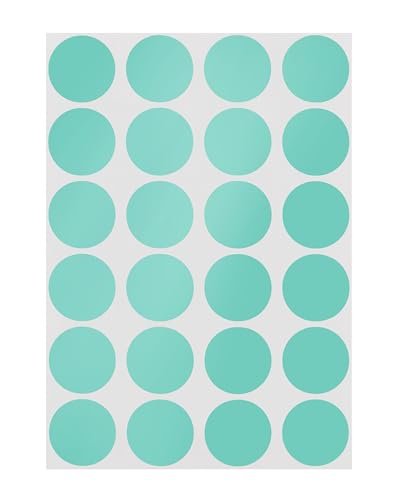 ChromaLabel Aqua Dot Stickers, 3/4 Inch, 1008/Pack - color: Aqua