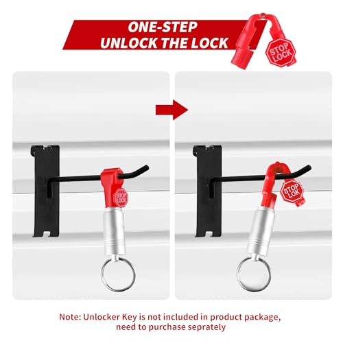 200 Pcs Peg Hook Stop Lock 6mm, Red