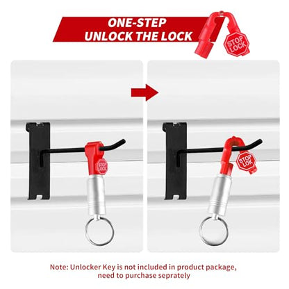 200 Pcs Peg Hook Stop Lock 6mm, Red