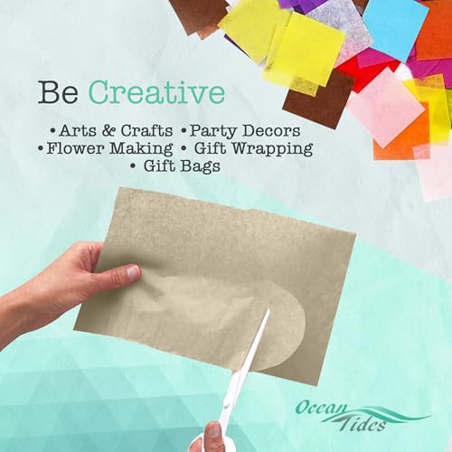 Tissue Paper for Gift Bags - 100 Sheets 14x20in Wrapping Paper, Gold - color: Gold, size: 100 Count, 14 x 20 in
