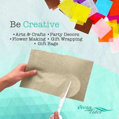 Tissue Paper for Gift Bags - 300 Sheets 14x20in Wrapping Paper, Gold - color: Gold, size: 300 Count, 14 x 20 in