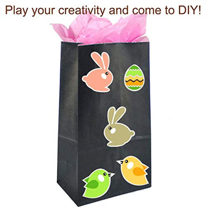KEYYOOMY Small Black Paper Bags Black Goodie Bags (50 CT, 4.7x2.4x8.7 in) - color: Black, size: 4.7x2.4x8.7 in - Small