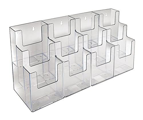 Azar Displays 252818 Three-Tier 12-Pocket Trifold Brochure Holder - size: 3 Tier 12 Pocket