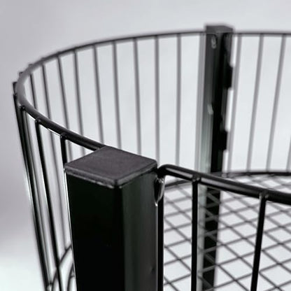 Azar Displays 300703 3 Tiered Round Wire Dump Bins (Black)