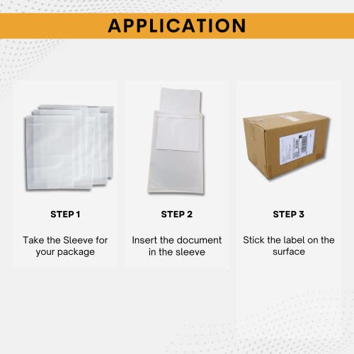 500 Pack 6"x10" Shipping Label Sleeves – Clear Self-Adhesive Packing Slip Pouches, Waterproof Packing List Envelopes – Ideal for Shipping Documents, Mailing Labels, Invoices & Packing Slips