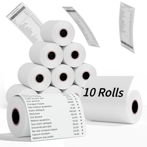 (10 Rolls) 2 1/4" x 85' Thermal Receipt Paper Roll - size: 2 1/4" x 85', style: 10 Rolls