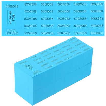 Kosiz 25 Bid 504 Raffle Ticket Sheets Chinese Auction Tickets, Lake Blue - color: Lake Blue, size: 25 Bid