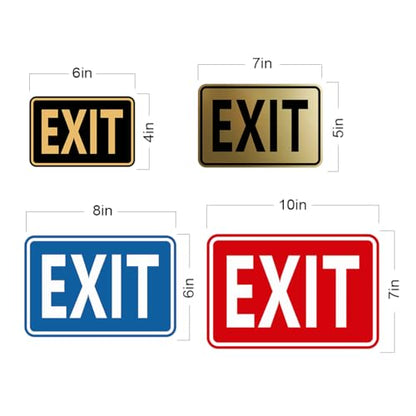 Signs ByLITA Classic Framed Exit Sign (Brushed Silver) - Small (2 Pack) - color: Brushed Silver, size: 4 x 6" - Small (2 Pack)