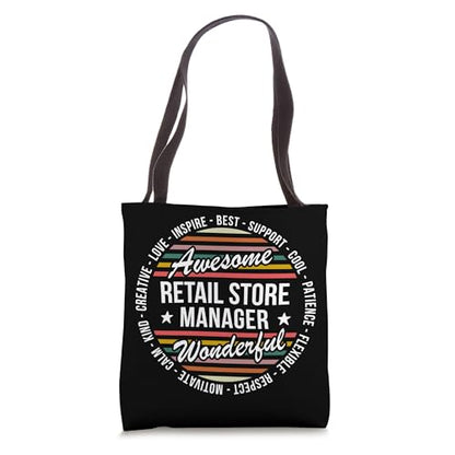 Retail Store Manager Tshirt Gifts Appreciation Inspire Tote Bag