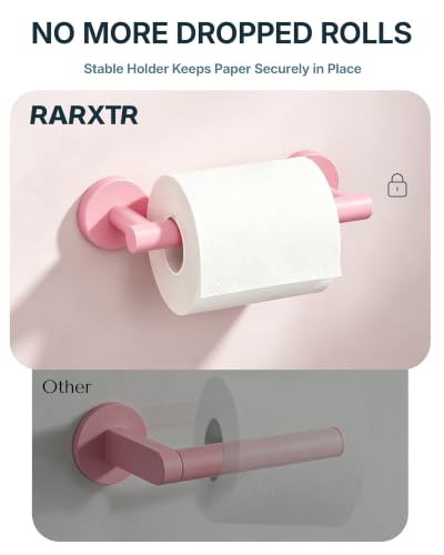 RARXTR Toilet Paper Holder Pink Wall Mount Bathroom Modern Tissue Holder - color: Pink