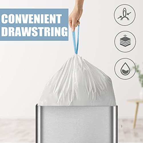 Small Trash Bags 4 Gallon - Drawstring 4 Gallon Trash Bag, Tear-Free 4 Gal Small Garbage Bags, Separated Unscented White Small Trash Bags Bathroom Trash Bags, 57 Count - size: 4 Gallon - 57 Count