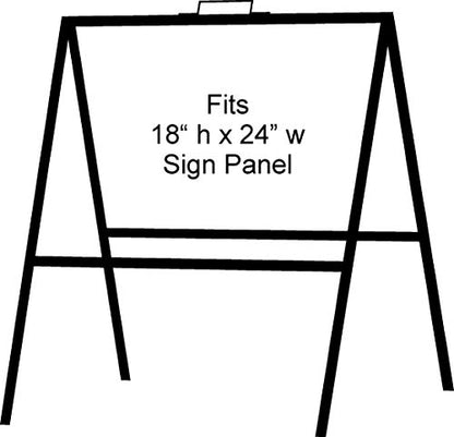 A-Frame Sign Holder - Folding Open House Stand, 18 x 24 in, Black, 1 Pack - size: 18x24 (1 Pack)
