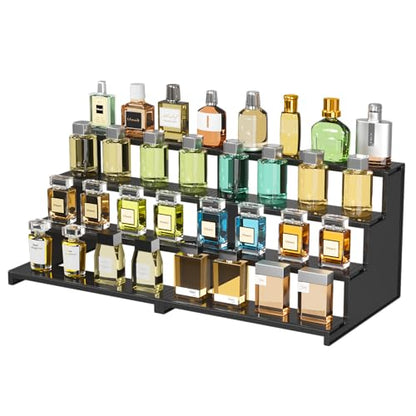 Lifewit 12" Perfume Organizer, Cologne Stand Tool-Free Assembly, 2 Pcs - color: Black, size: 12 Inch,2 Pcs