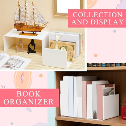 RattanView 2 Pcs 13 Inch Large Acrylic Risers Display Stands 5 mm Thick Acrylic Shelf Riser Showcase for Collectibles Jewelry Cupcakes Food Figures Perfume Cabinet (White) - color: White, size: 13 Inch, 5 mm