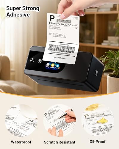 Phomemo 4x6 Thermal Label, Shipping Labels Pack of 250 4x6 Roll Labels, Compatible with Phomemo, Zebra, Rollo, Jadens and Other Thermal Printers - color: White
