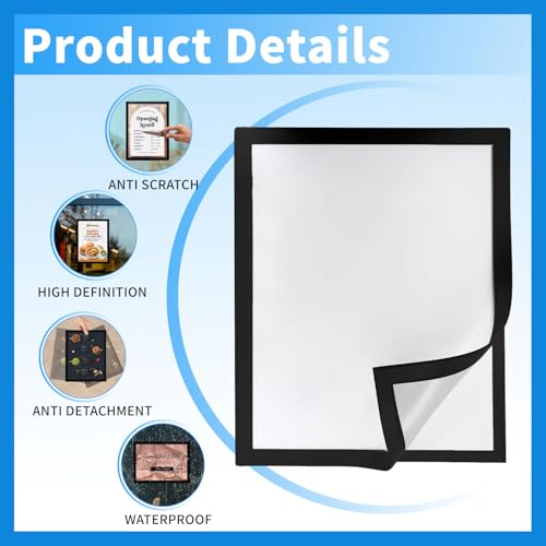 Inpack Magnetic Frames, Magnetic Sign Holder 8.5x11, 12-Pack, Black - size: 8.5'' x 11''-12 PACK