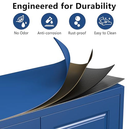 Polup 75" Metal Storage Cabinet, Tall Kitchen Pantry Cabinet with 1 Drawer - color: Blue, size: 75"H - 1 Drawer