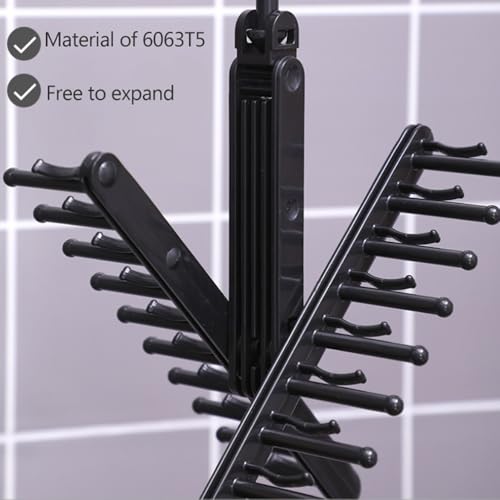 360° Rotating 20 Rows Tie Rack Organizer Space-Saving Closet Storage with Non-Slip Clips Hanger Hook for Tie Scarf Belt Display