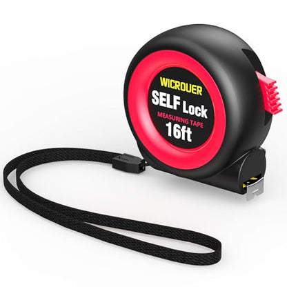 Tape Measure 16FT, Self-Locking, Imperial Metric Scale, High Precision - color: 16FT