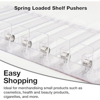 20-Pack 4FT, 12IN, 3N Spring-Loaded Shelf Pushers for Gondola Shelves (1–6 oz Products) - size: 3N (1-to-6 OZ)