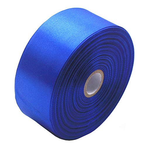 Blue Satin Ribbon 1.5 Inch for Gift Wrapping, 50 Yards in Length - color: Sapphire Blue, size: 1.5"