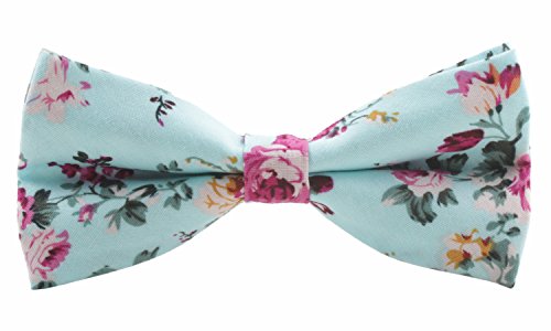 LEVAO Men's Cotton Floral Printing Bow Tie - color: Cb069