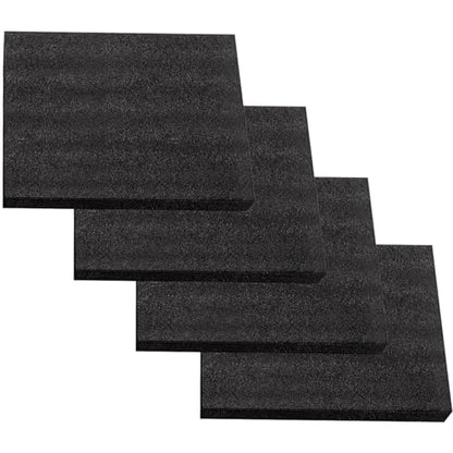 4Pack Customizable Polyethylene Foam Sheets 15.7"X 11.8"X1" Thick Foam Padding for Cases Tool, Black Sheet for Packaging and Crafts - color: Black