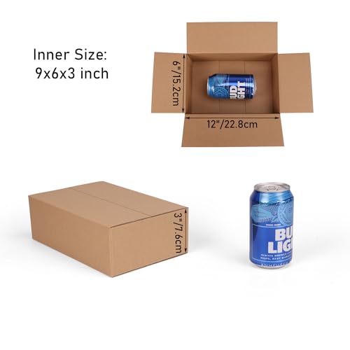 CRUGLA 40 Packs 9x6x3 Shipping Boxes, Brown Mailing Boxes - size: 9x6x3 Inch